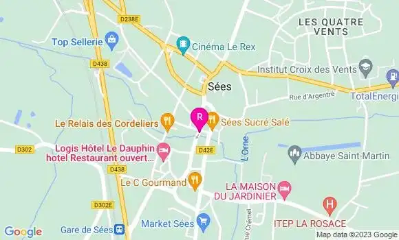 Localisation Restaurant  Friterie Martine