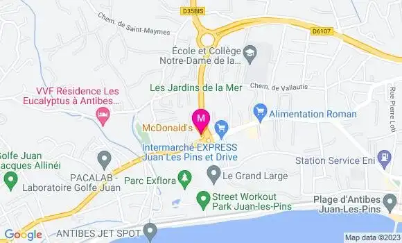 Localisation Restaurant  Mac Donald