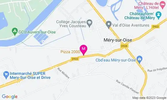 Localisation Pizzeria Pizza 2000