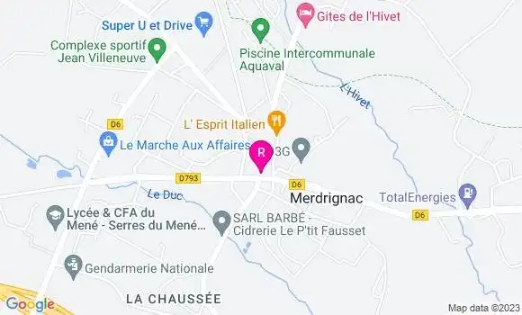 Localisation Crêperie Les Galettes du Mené