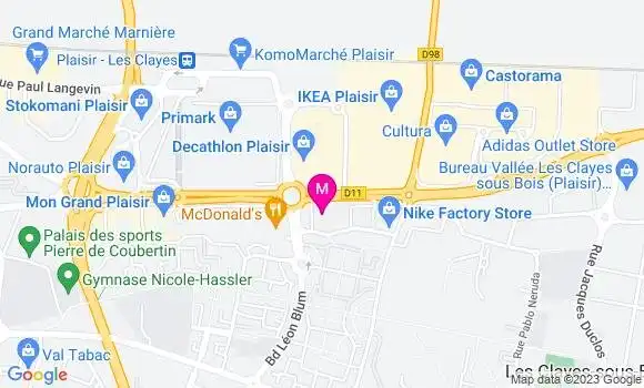 Localisation Fast Food Kfc
