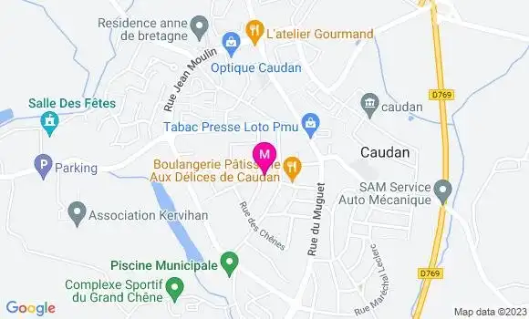 Localisation Restaurant  Caudan Pizzas
