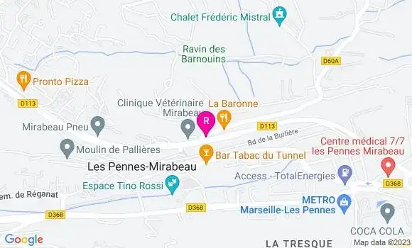 Localisation Pizzeria La Baronne