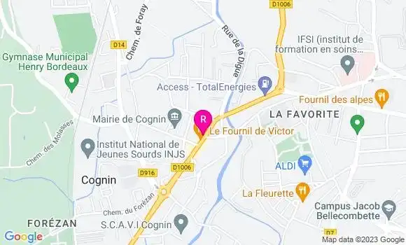 Localisation Pizzeria La Belle Sicile