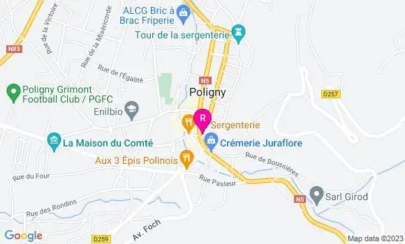 Localisation Restaurant  Aux Platanes