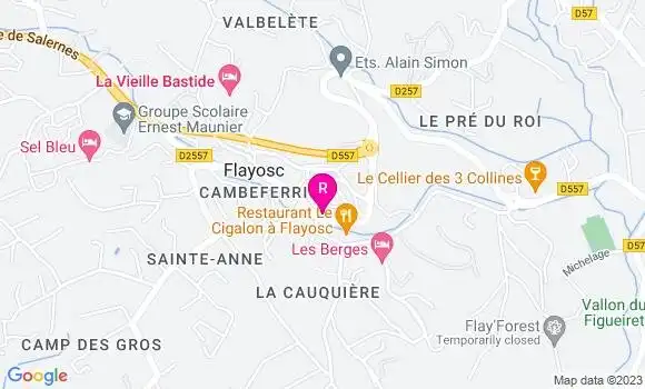 Localisation Restaurant  Le Lou Farniente