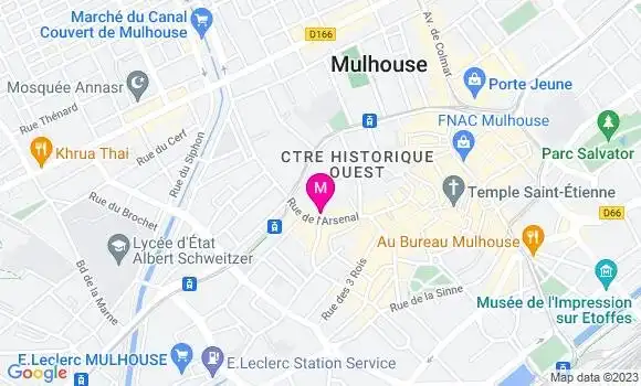 Localisation Auberge des Franciscains
