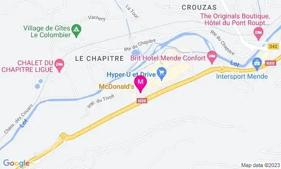 Localisation Fast Food Mc Donald