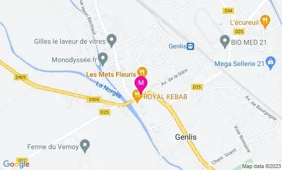 Localisation Pizzeria Genlis Pizza