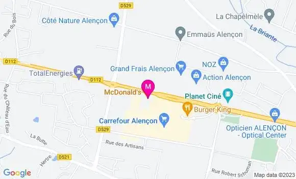 Localisation Restaurant  Mc Donald