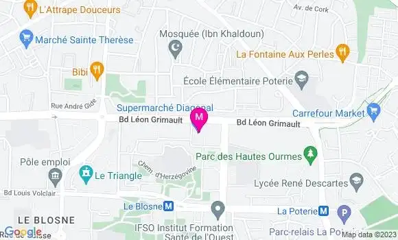 Localisation Restaurant Turc Kebab du Landrel