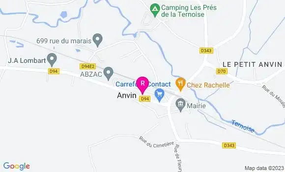 Localisation Restaurant  Friterie Anvinoise