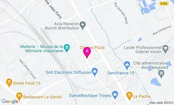 Localisation Restaurant  Chrono Pizza