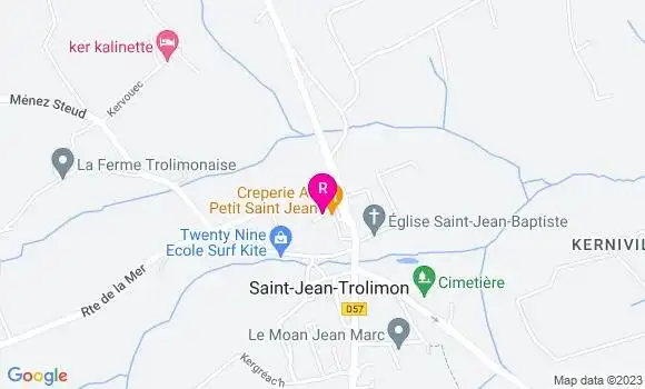 Localisation Crêperie Au Petit Saint Jean