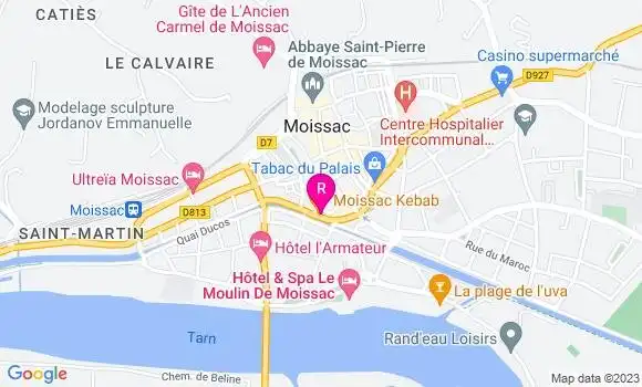 Localisation Moissac Kebab