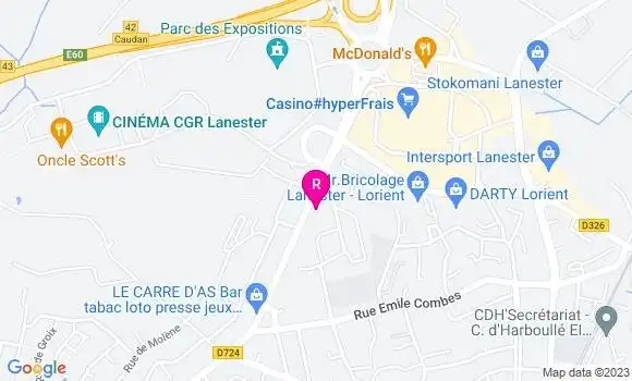 Localisation Restaurant  Le Relais des Pains