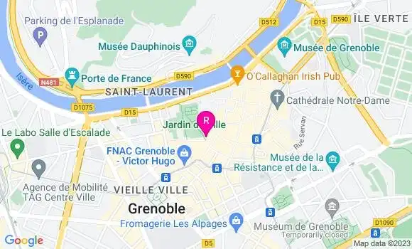 Localisation Restaurant  La Noix de Grenoble