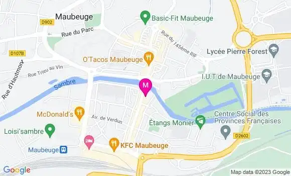 Localisation Restaurant  La Maubeugeoise