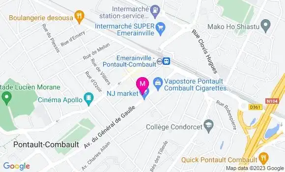 Localisation Pizzeria Pontault Pizza