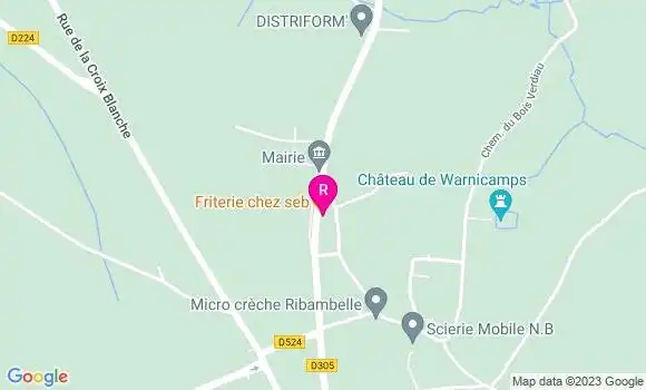 Localisation Restaurant  Friterie Chez Seb