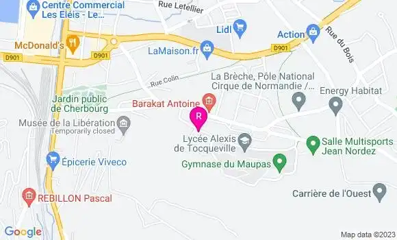 Localisation Restaurant  Au Local Cherbourg