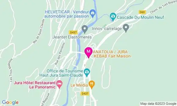 Localisation Restaurant  Resto Anatolia Jura