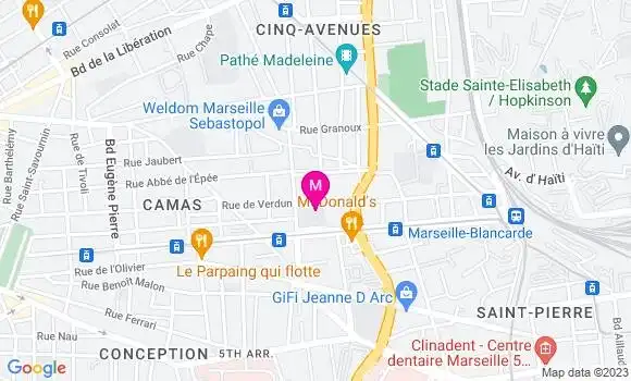 Localisation Sandwicherie Le Wich