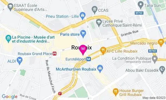 Localisation Sandwicherie Subway