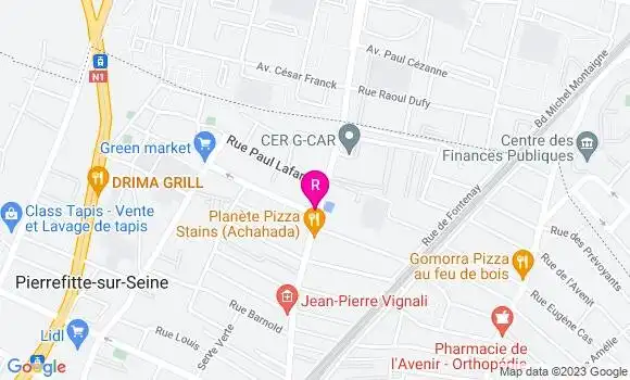 Localisation Pizzeria Le Nador