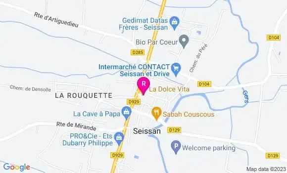 Localisation Restaurant Italien La Dolce Vita
