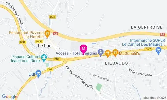 Localisation Fast Food Le Queen