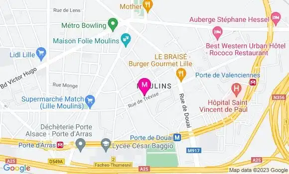 Localisation Restaurant  1000 Pates