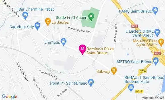 Localisation Pizzeria Domino
