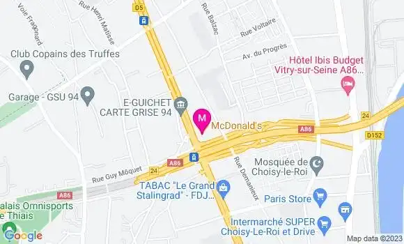 Localisation Fast Food Mc Donald