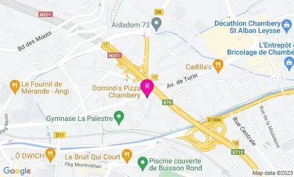 Localisation Pizzeria Domino