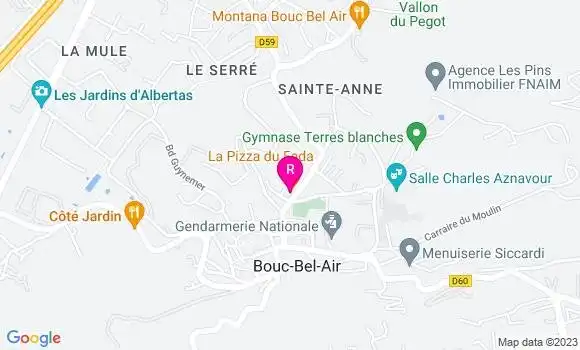 Localisation Restaurant  La Pizza du Fada