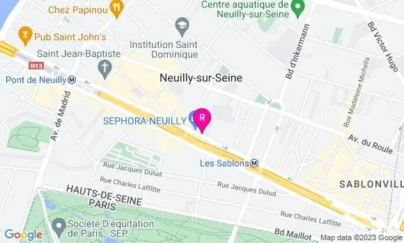 Localisation Restaurant Chinois Gourmets de Neuilly