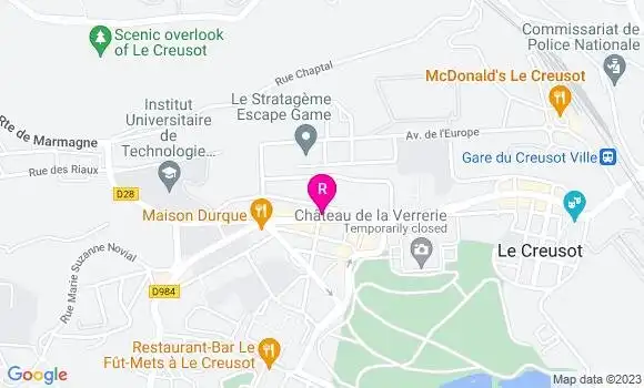 Localisation Restaurant  Le Creusotin