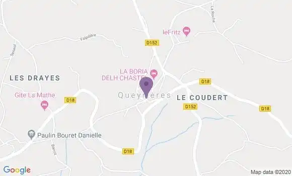 Localisation Auberge de Marliou En Meygal