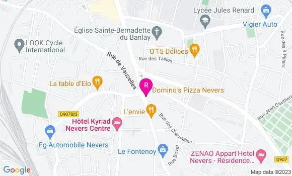 Localisation Pizzeria Domino