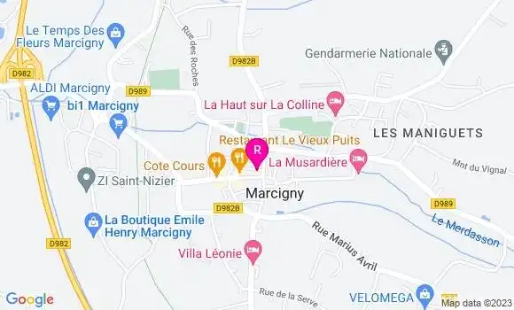 Localisation Pizzeria Marcigny Kebbab Bar Pizzas