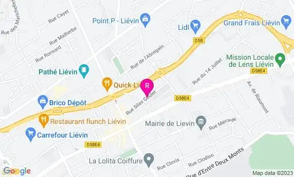 Localisation Sandwicherie Subway
