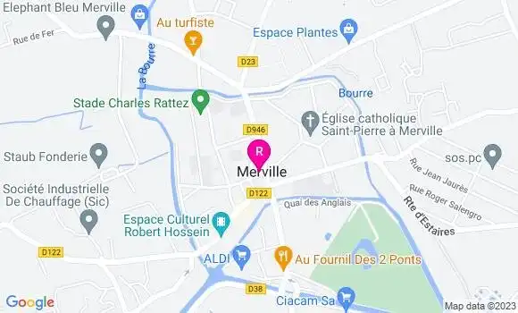 Localisation Restaurant  Friterie Mervilloise
