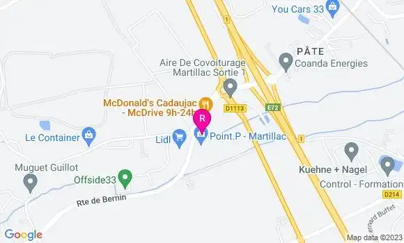 Localisation Brasserie Le Refuge