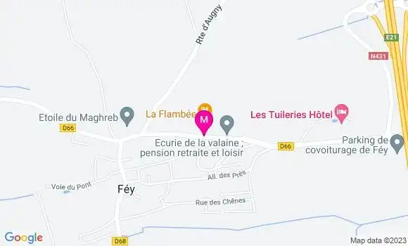 Localisation Restaurant  La Flambée