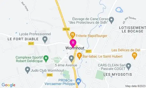 Localisation Restaurant  Wormhout Pizza