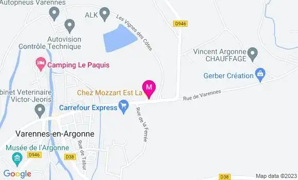 Localisation Restaurant  Chez Mozzart Est La