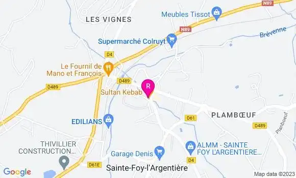 Localisation Restaurant Turc Sultan Kebab