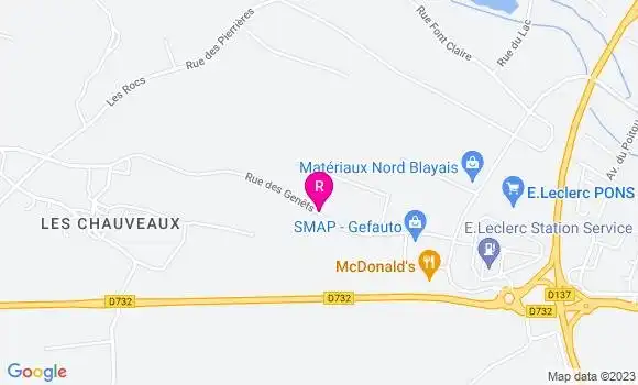 Localisation Fast Food Mc Donald