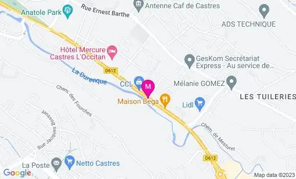 Localisation Sandwicherie Le Miams